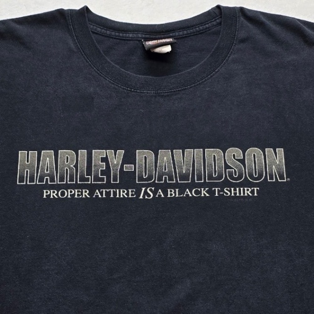 Harley Davidson Proper Attire Black T-Shirt Lentner‎ Iowa Graphic Mens XL Biker - Picture 3 of 9